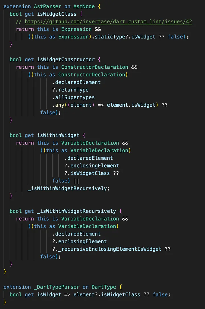 Some of our extensions on AstNode