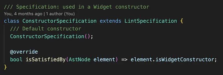 Simple definition of our (Widget) ConstructorSpecification