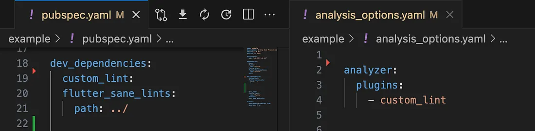 Activating custom_lint on the test project