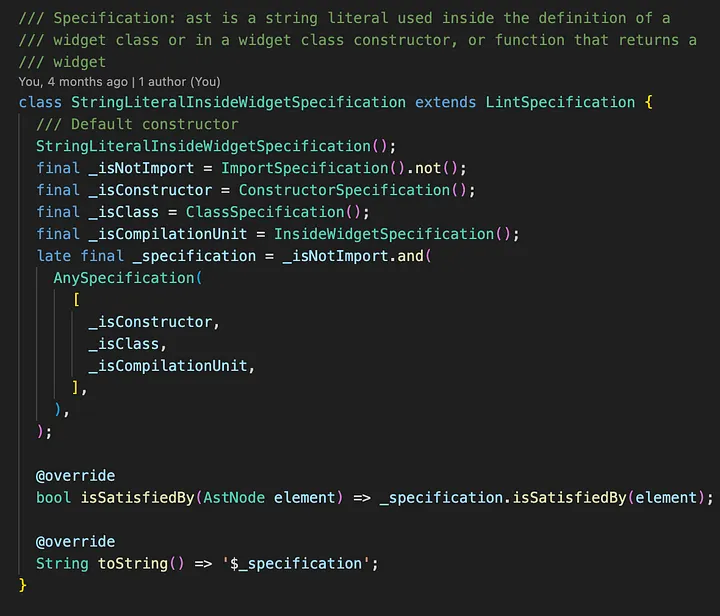 Final definition of our specification